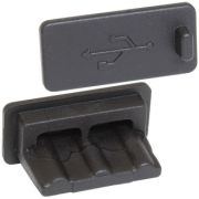 Rubber plug microUSB 01 black