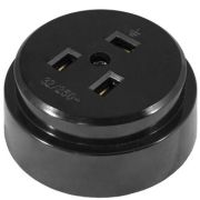 РШ 2P+PE 250В черная